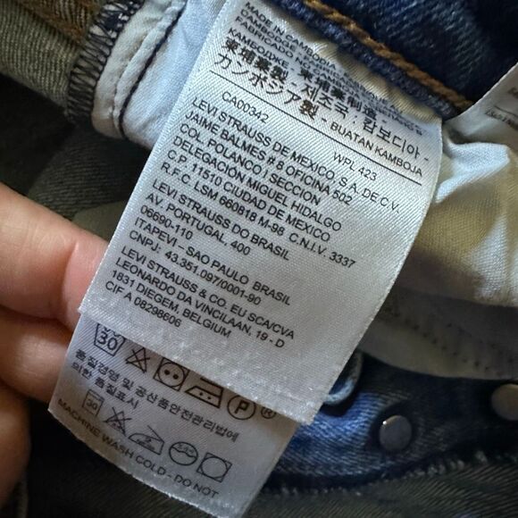 Levi Wedgie straight jeans buttonfly 26 raw hem - Picture 6 of 13